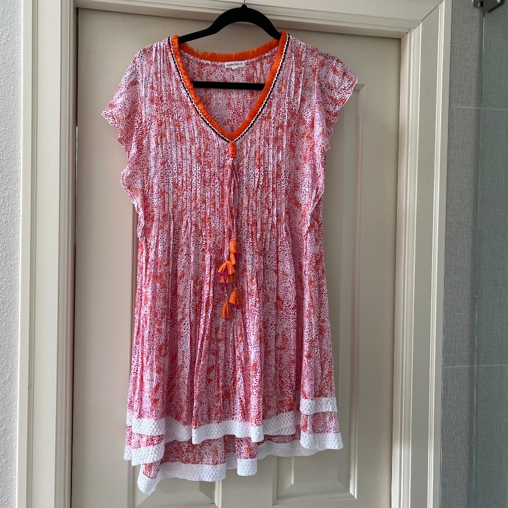 Poupette St Barth Mini Dress, Orange Cloud